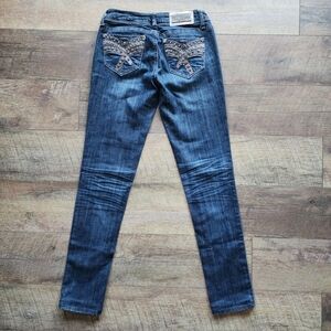 Grace In L.A Bling Skinny Low Rise Jeans Size 1